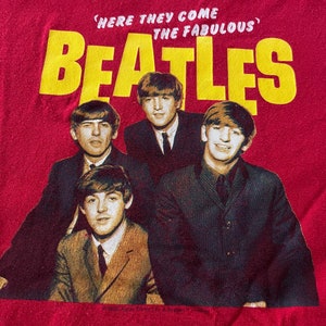 The Beatles American Tour 1964 T Shirt Size XL Double Sided Cities on Back
