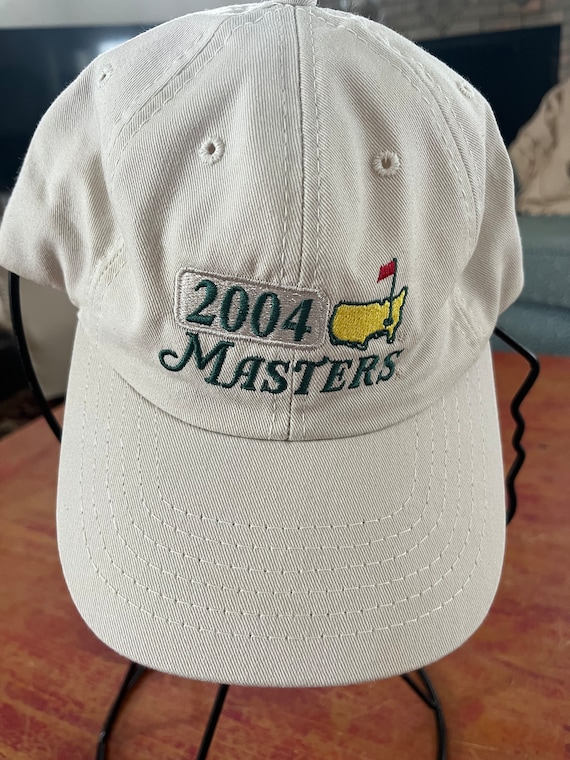 Vintage 2004 Masters Golf Tournament Tan Khaki Hat Cap  display picture 1