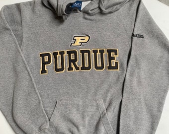 Vintage Purdue University Hoodie Sweatshirt Size Small Quality Embroidered EUC Excellent Condition