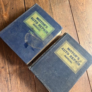 Vintage Motor's Auto Reparatur Bücher 1955 & 1961