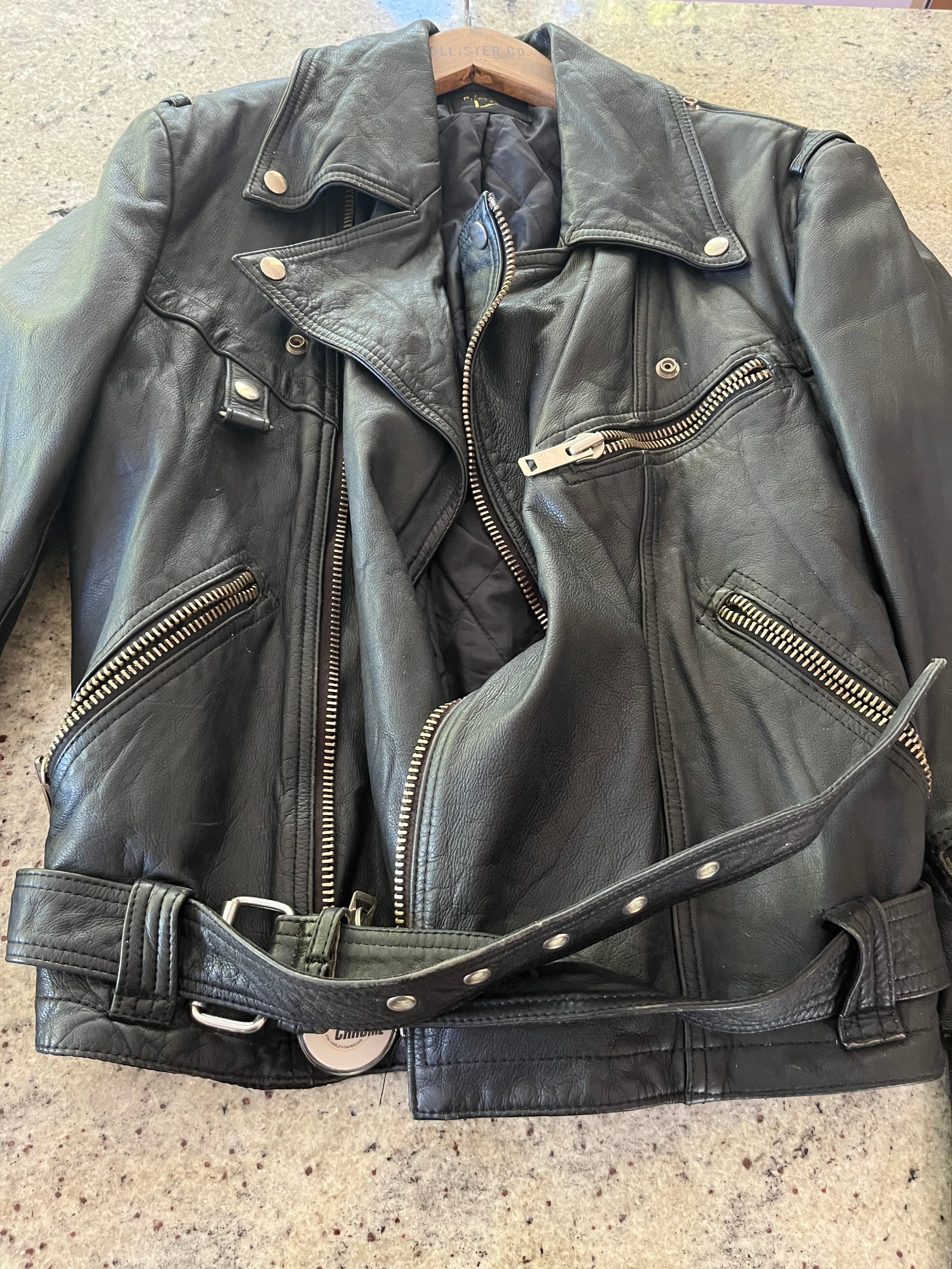 M様♡SLY VINTAGE加工 クロップドレザージャケット Mサイズ SLY | MICHIXSLY F／LEATHER ジャケット (ジャケット ) |SHEL