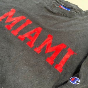 Camiseta vintage Champion Brand Miami tamanho grande