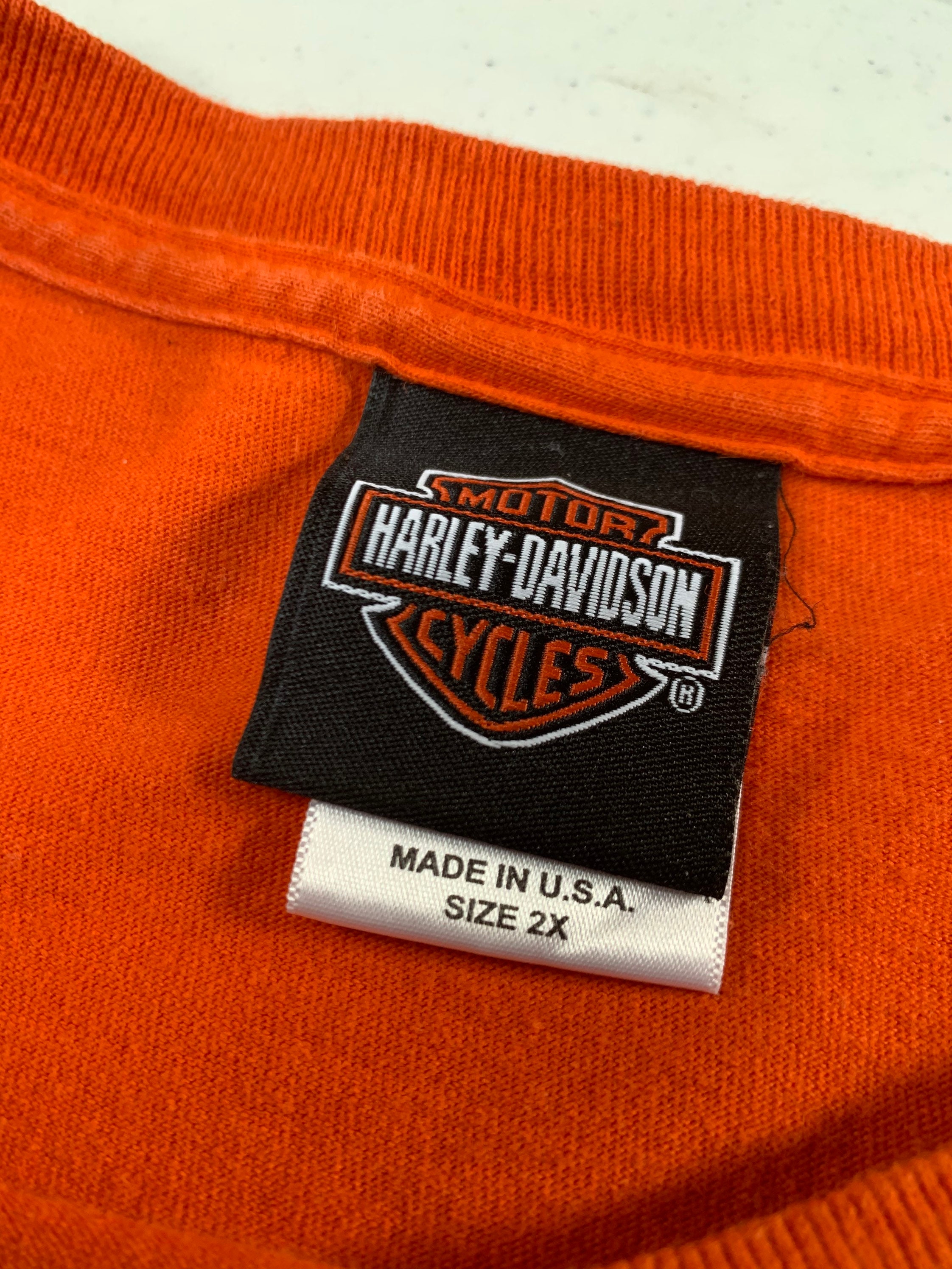 Vintage Harley Davidson T Shirt Indiana Dealer Size 2XL