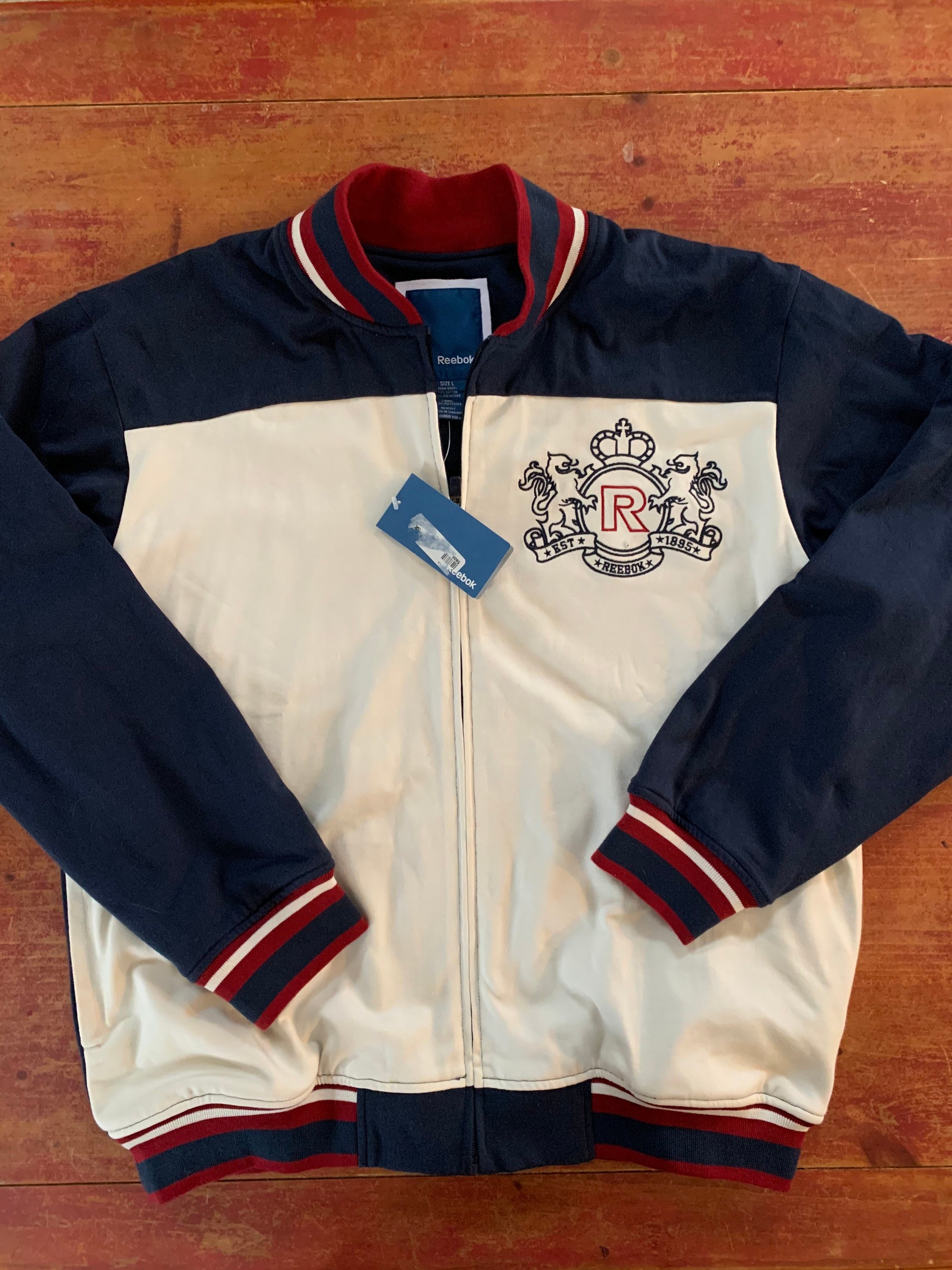Reebok NWT Blue Crest Jacket Size - Etsy
