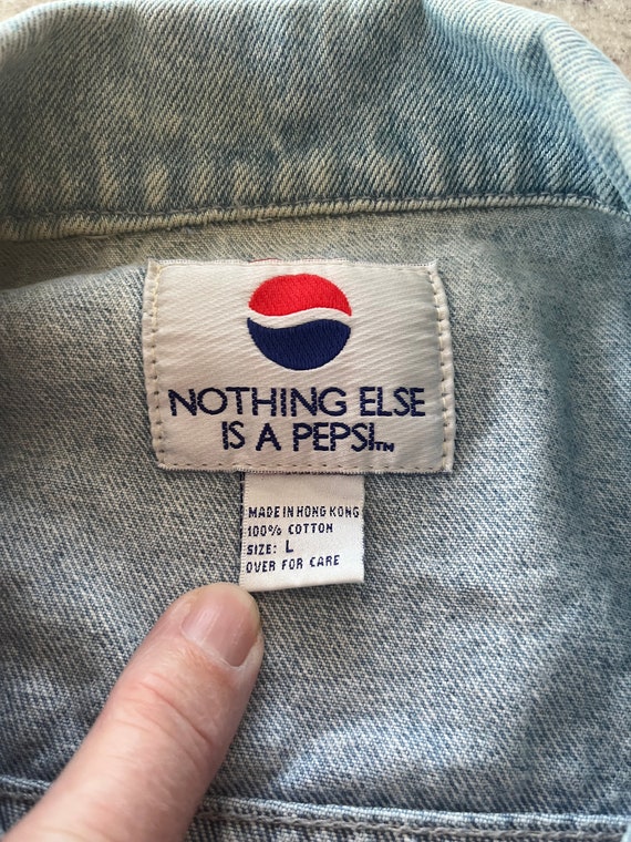 Vintage Pepsi Cola Denim Jacket Size Large Double… - image 4