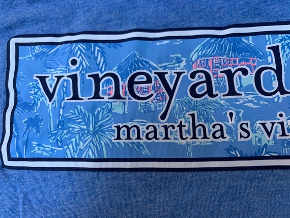 Vineyard Vines, Shirts, Vineyard Vines Marthas Vineyard Blue Tee Size  Small