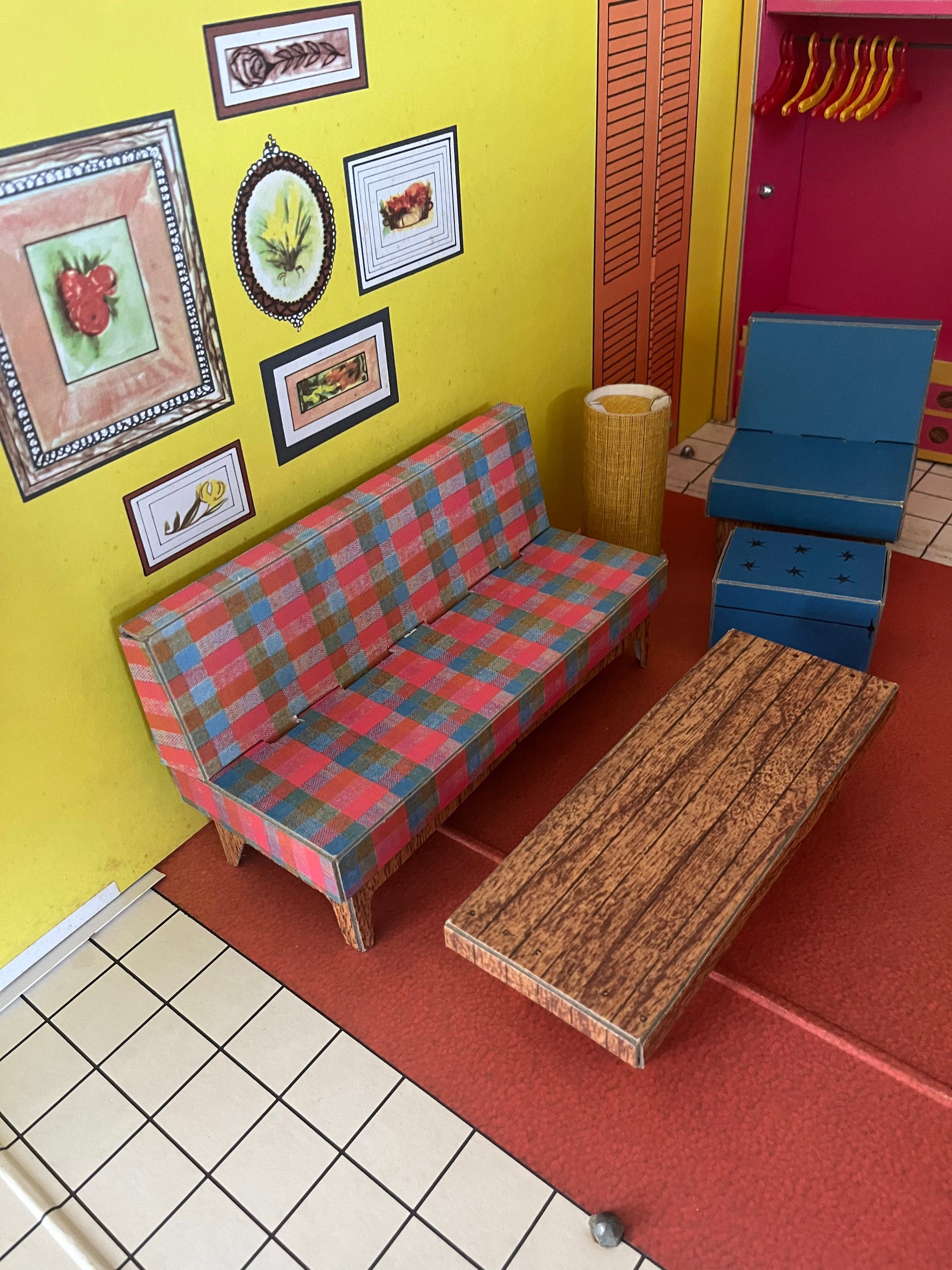Vintage 60s Mattel Barbie Dream House With Furniture Nice - Etsy
