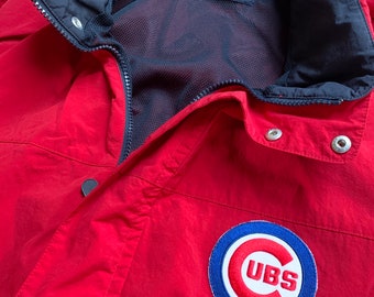 Vintage Chicago Cubs Windbreaker Jacket Size 2XL Quality Nautica Brand Red Full Zip Snaps