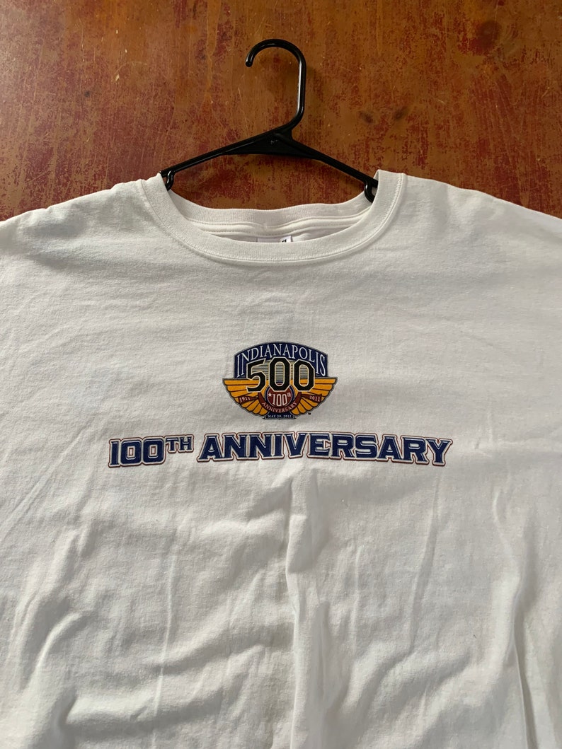 Indy 500 IMS 100th Anniversary T Shirt Indianapolis Motor Speedway Size 2XL