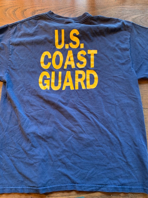 Vintage US Coast Guard T Shirt Size Large Double S