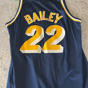 Vintage 90s Damon Bailey Indiana Pacers Champion Brand Jersey #22 EUC Excellent Condition Size 40 Medium Made in USA