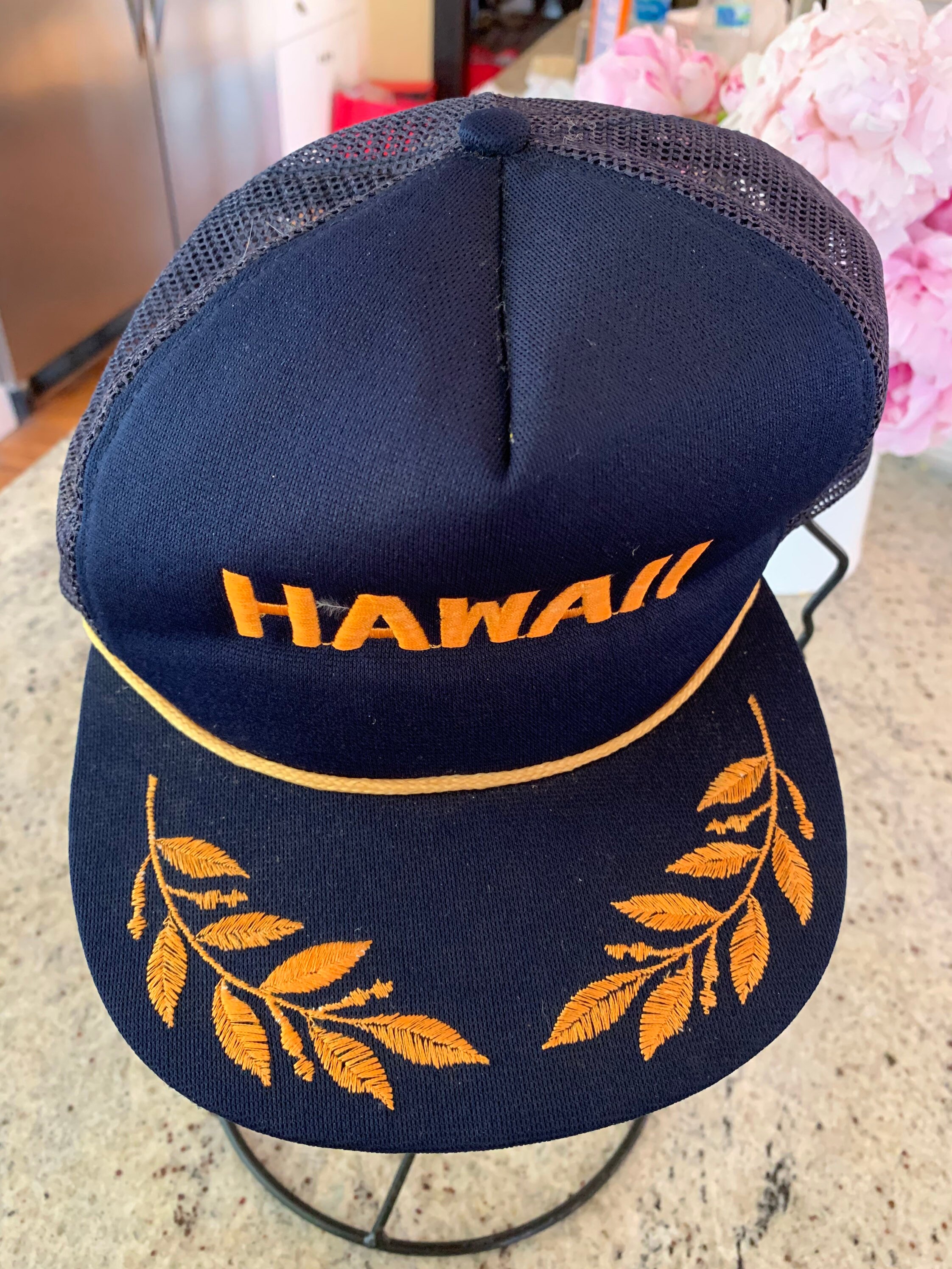 Vintage Hawaii Snapback Hat Cap Quality Embroidered Mesh Foam - Etsy