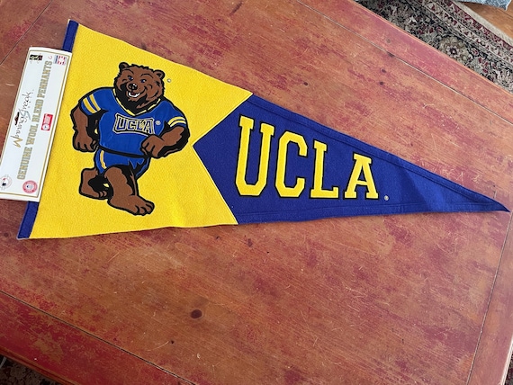 Vintage UCLA Bruins Pennant Banner Quality Wool Blend Embroidered