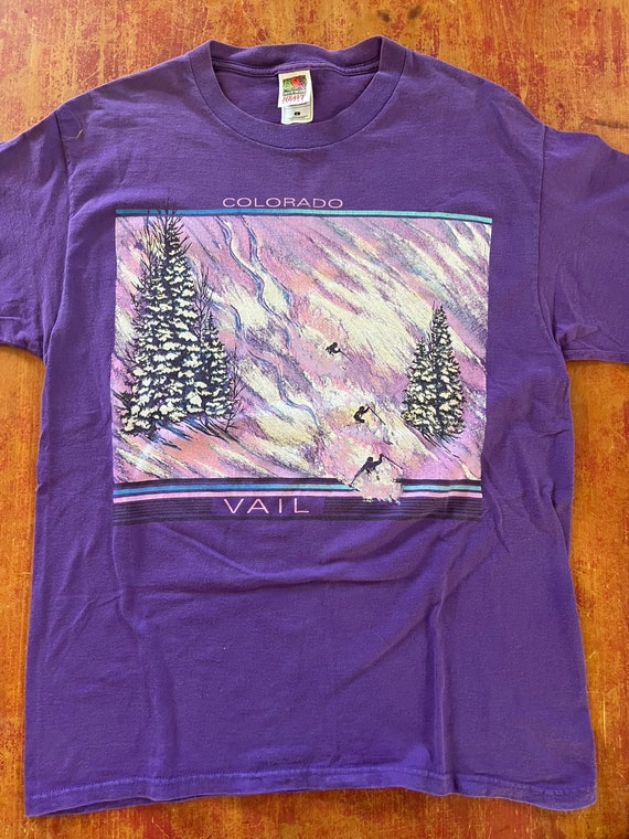 Vintage Vail Colorado Ski T Shirt Size Large Awes… - image 2