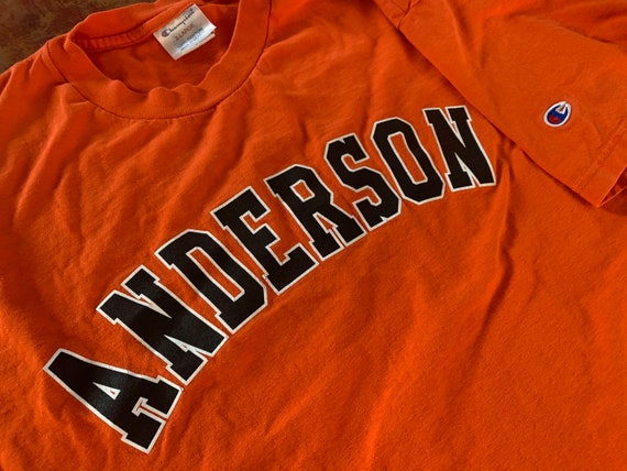 lort pelleten lobby Vintage Champion Brand Anderson University Orange T Shirt Size - Etsy