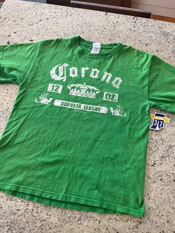 Vintage Corona Beer Cerveza League T Shirt Size M… - image 8