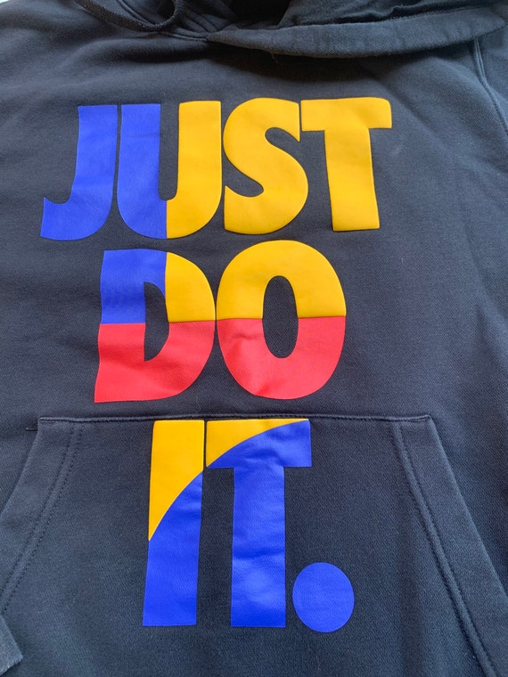 NIKE Just Do It Hoodie Sweatshirt Size Medium Bright Colors - Etsy Australia