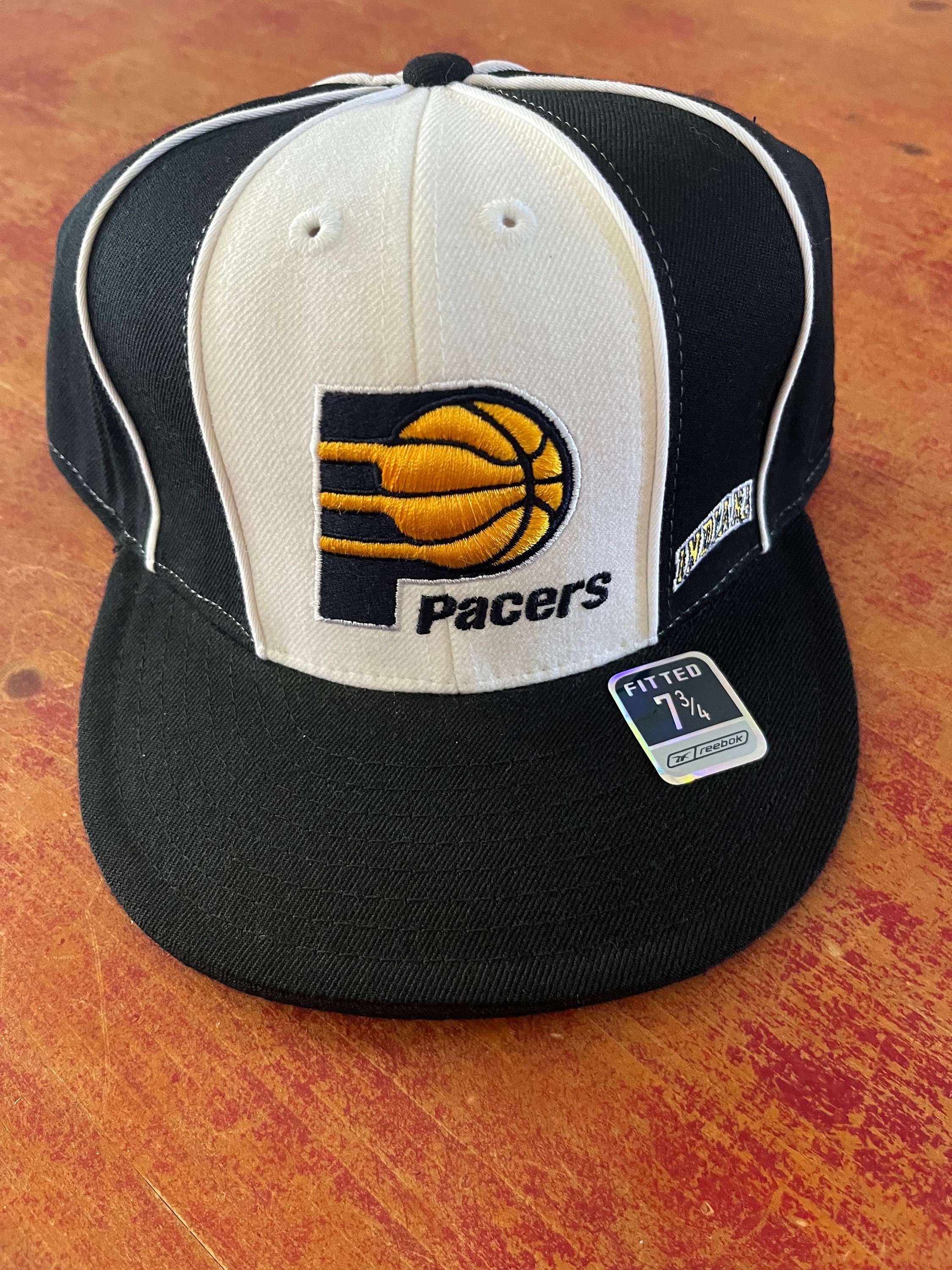 Vintage Indiana Pacers Old Logo Fitted Cap Hat Quality Reebok