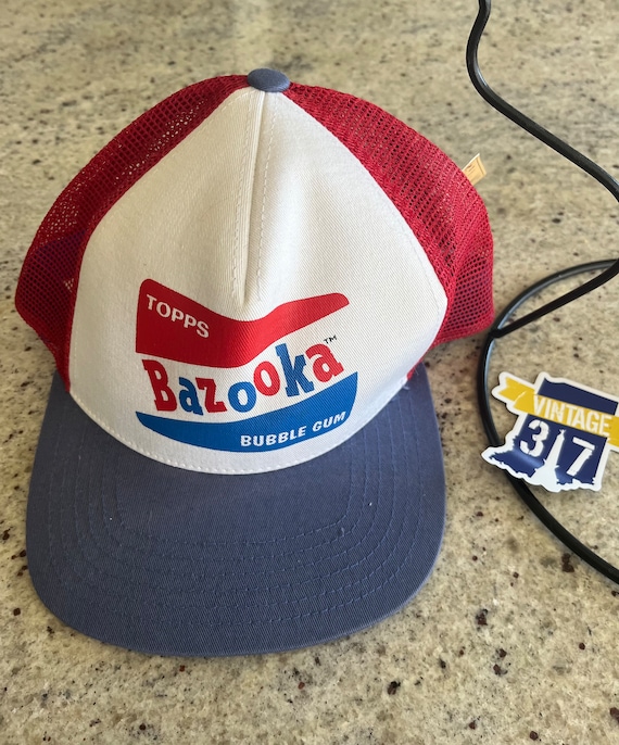 Vintage Bazooka Bubble Gum Snap Back Hat Cap Crisp