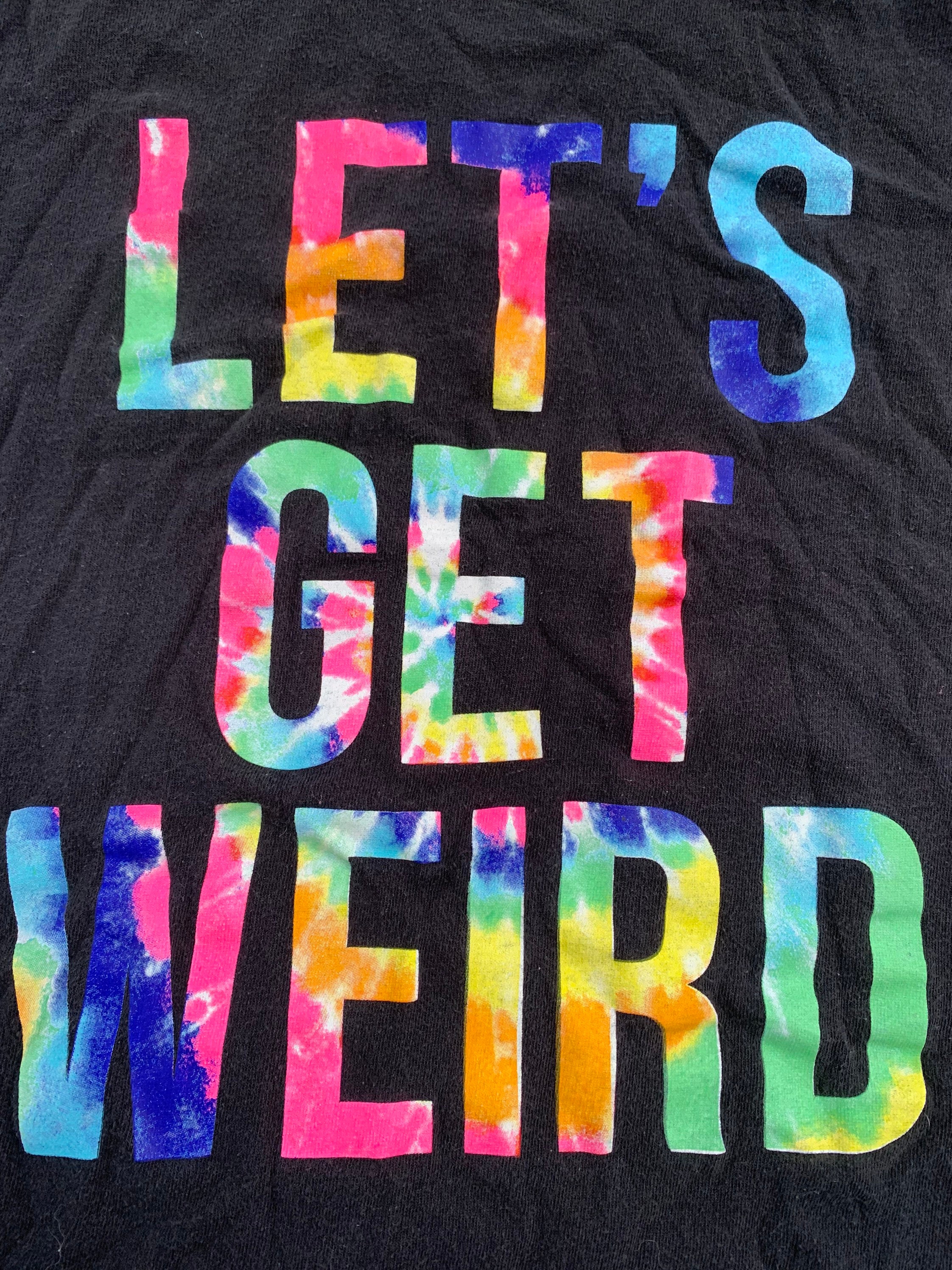Let's Get Weird T Shirt Size Medium Colorful Design - Etsy