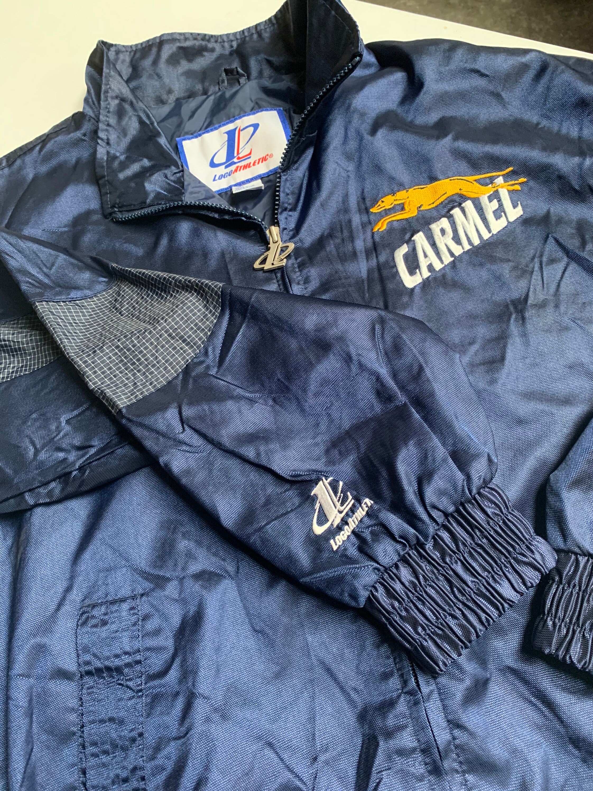 Vintage 90s Carmel High School Greyhounds Full Zip Jacket Size Etsy