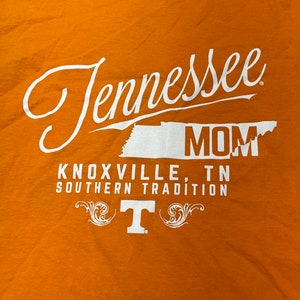 Camiseta de Tennessee Mom Southern Tradition Knoxville, talla XL, color naranja, para voluntarios