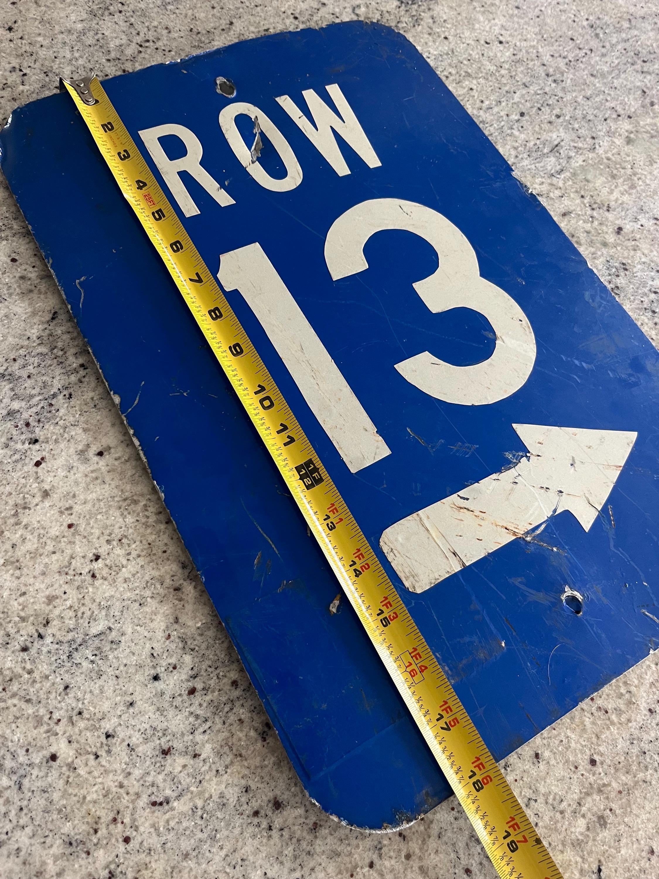 Vintage Row 13 Street Sign Blue & White Quality Heavy Metal 18” X 12 ...