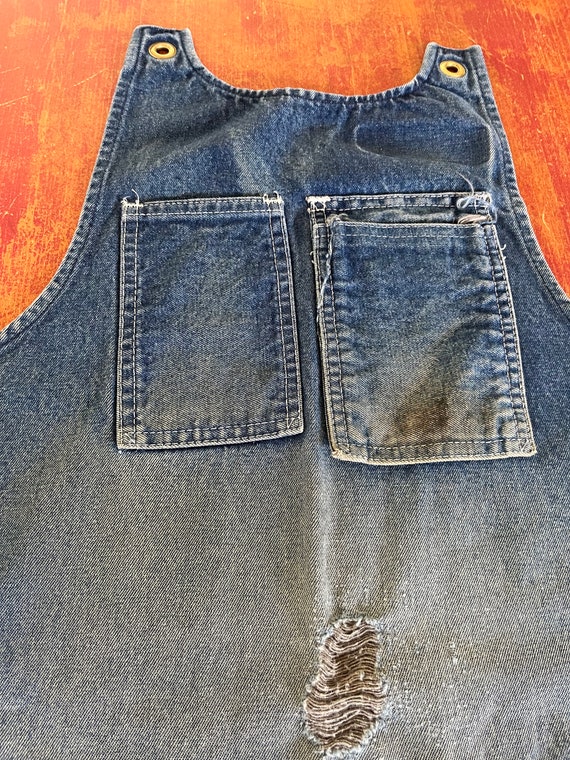 Vintage Denim Work Apron Union Made Old Workwear Machinist Artist