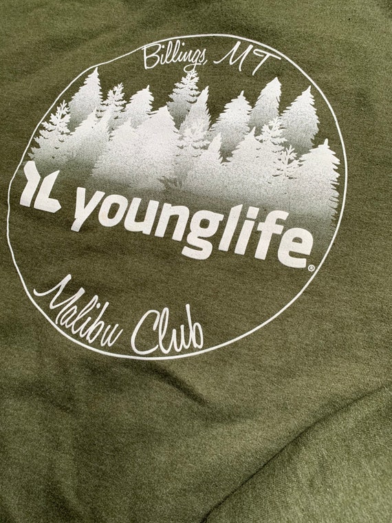 Billings Montana Malibu Club Young Life Crewneck Sweatshirt Size