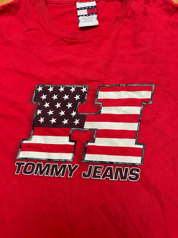 Vintage Tommy Hilfiger Jeans Long Sleeve T Shirt … - image 1