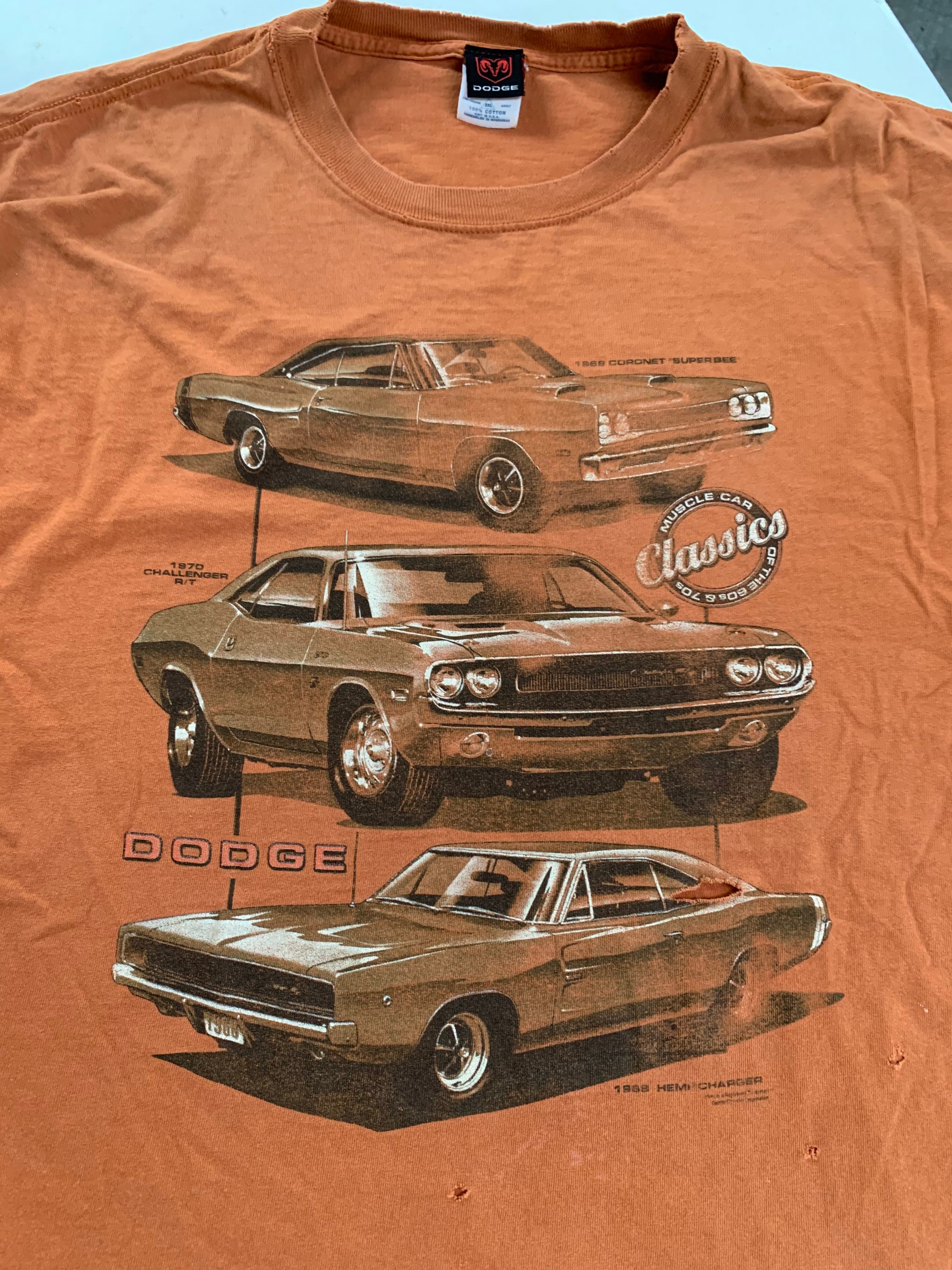 Vintage Rare Dodge MOPAR Muscle Cars 60s 70s T Shirt Size 2XL