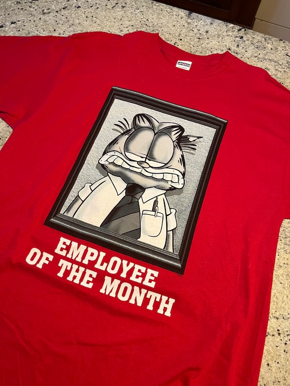 Vintage Employee of the Month Garfield the Cat T Shir… Gem