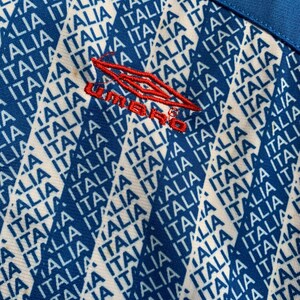 Vintage Umbro Italia Track Jacket Allover Print Logo Aqua Teal - Etsy