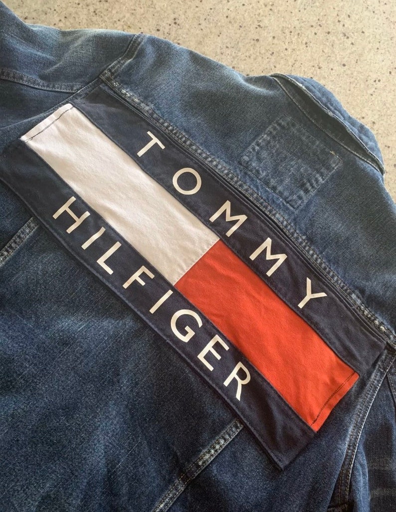 Vintage Tommy Hilfiger Mens Blue Denim Jean Trucker Jacket | Etsy