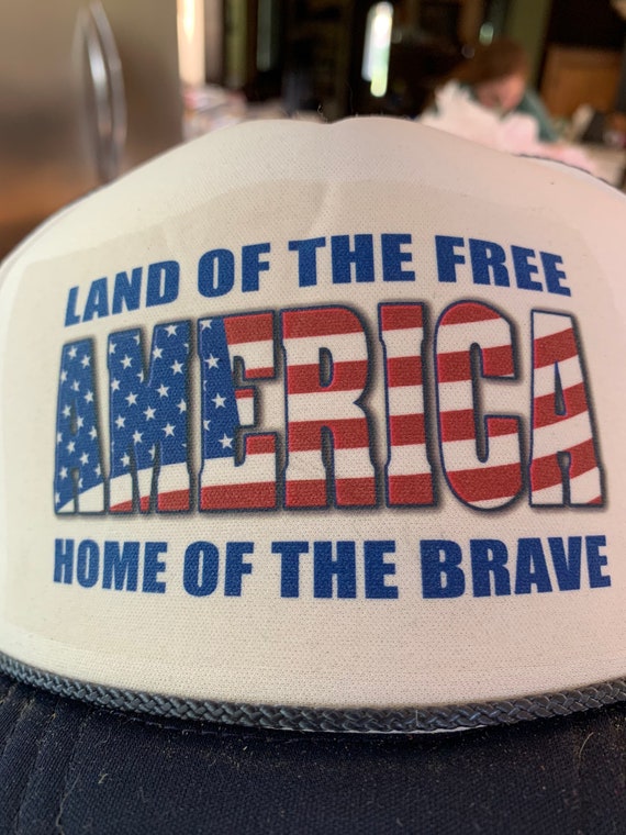 Vintage America Land of the Free Snapback Hat Cap 