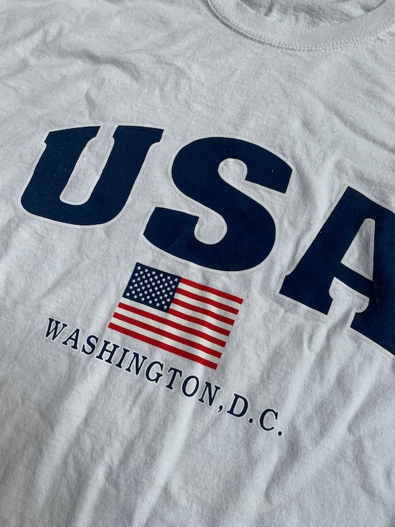 Vintage USA Washington DC American Flag T Shirt S… - image 6