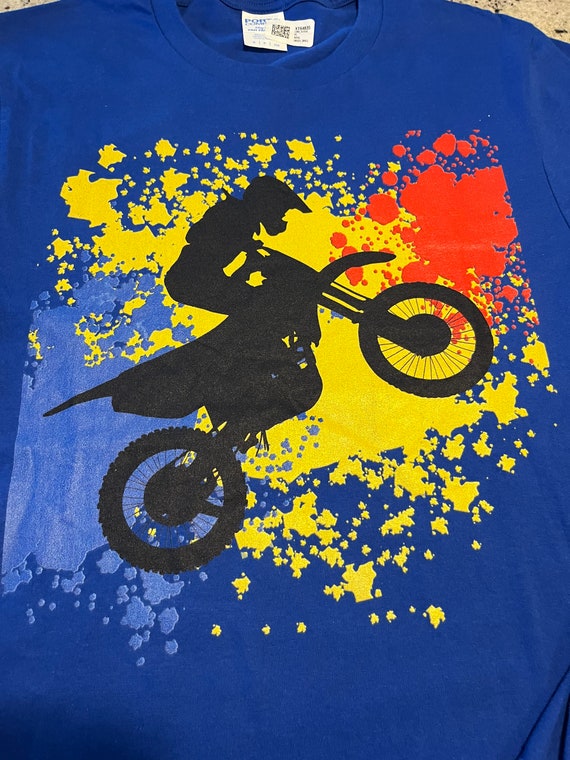 Motocross Graphic T Shirt Long Sleeve Size Small … - image 8