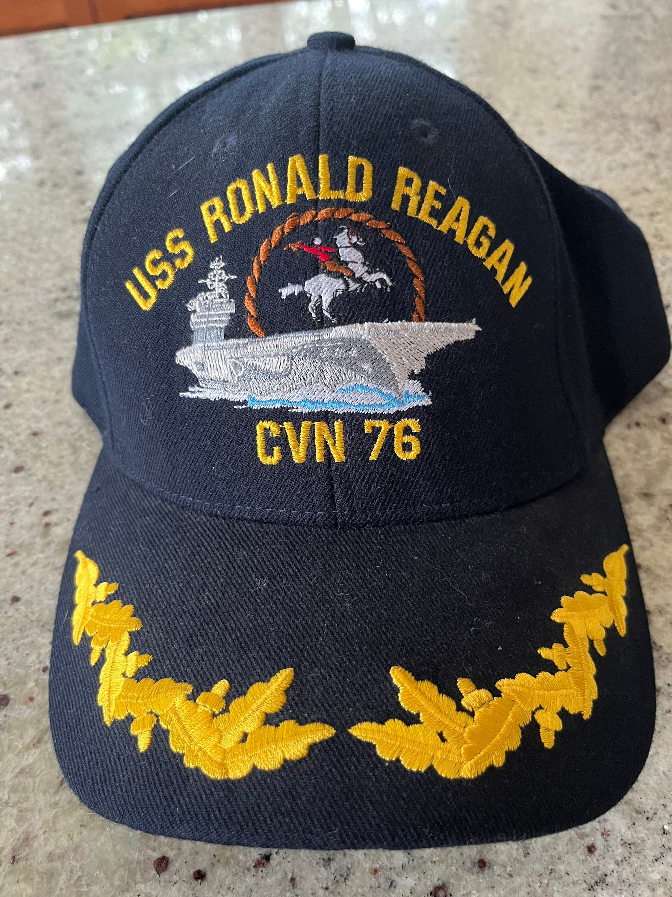 Vintage USS Ronald Reagan Snapback Hat Cap CVN 76 President - Etsy