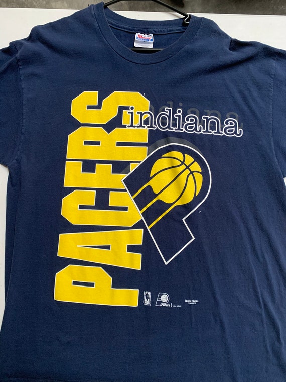 Adidas NBA Men's Indiana Pacers 3-Stripe Short Sleeve Raglan T-Shirt, Blue - XL