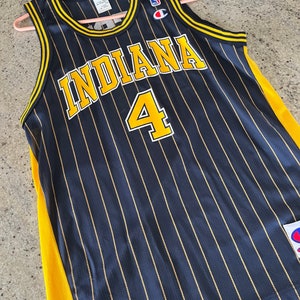 Champion NBA Jalen Rose Indiana Pacers Pinstripes Jersey Sz 44