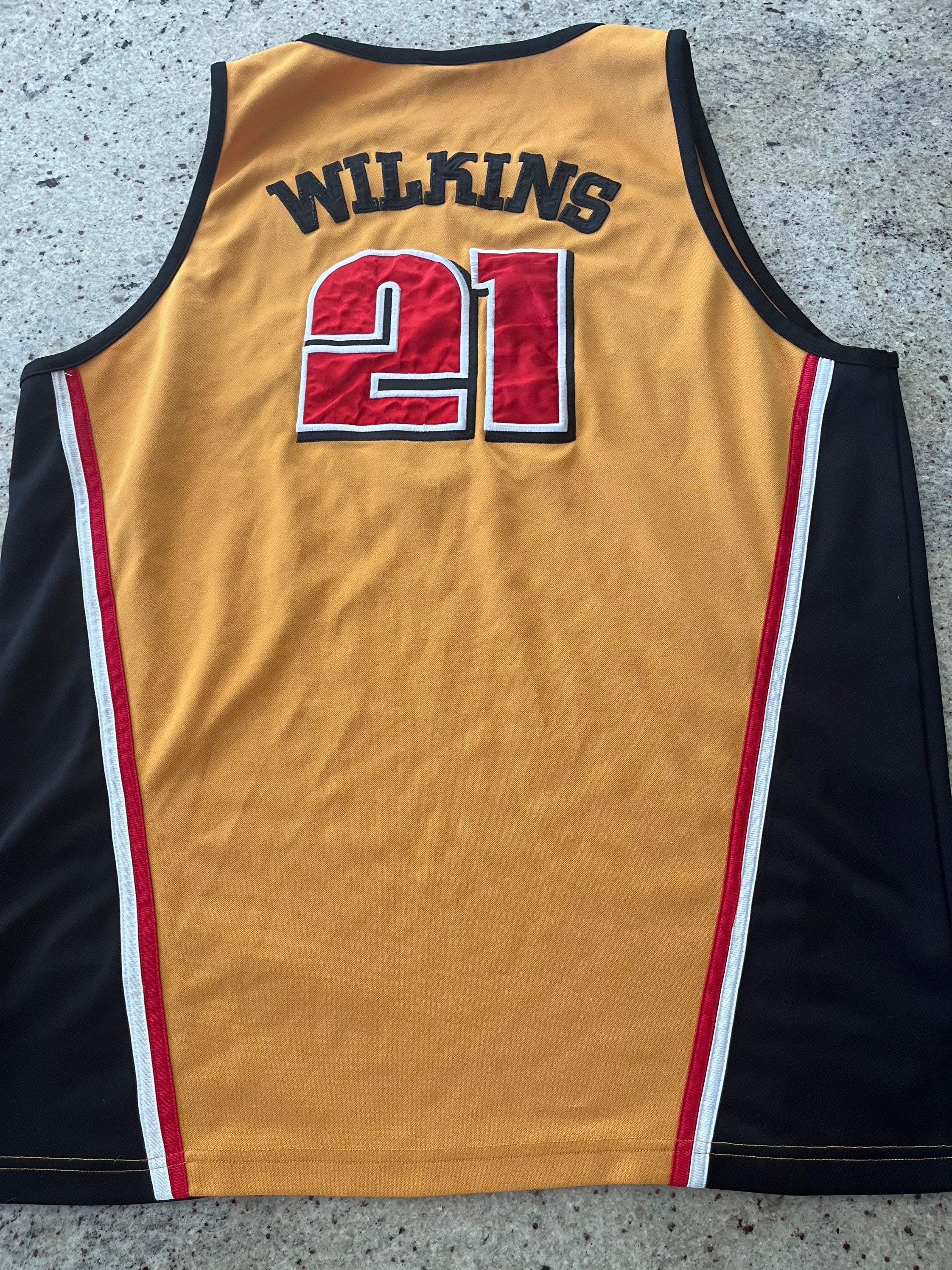 Vintage NBA Dominique Wilkins Jersey Men Size XL Giv and Go Quality Embroidered Atlanta Hawks All Star 21