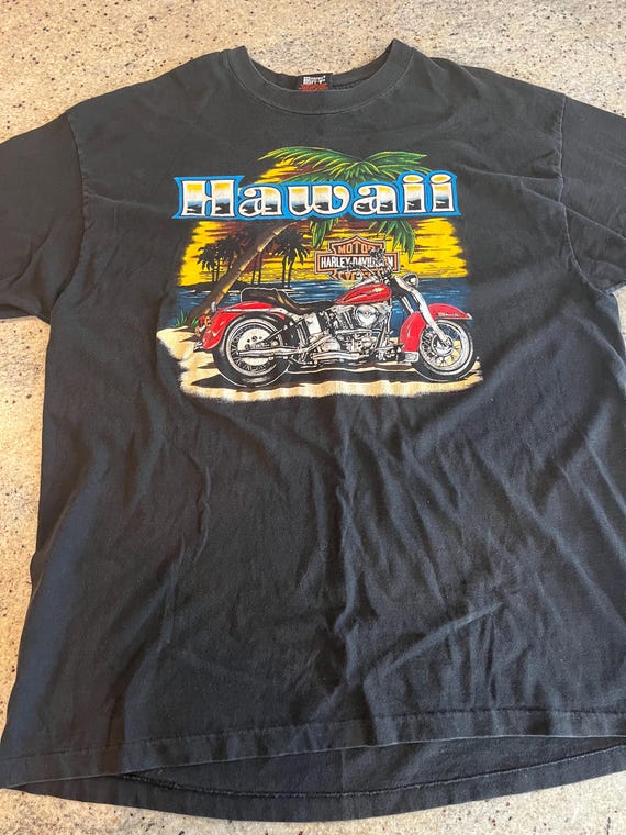 Vintage Harley Davidson Honolulu Hawaii Pacific T Shirt Size XL