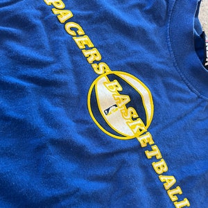 Indiana Pacers Basketball Long Sleeve T Shirt Size XL Quality Cotton