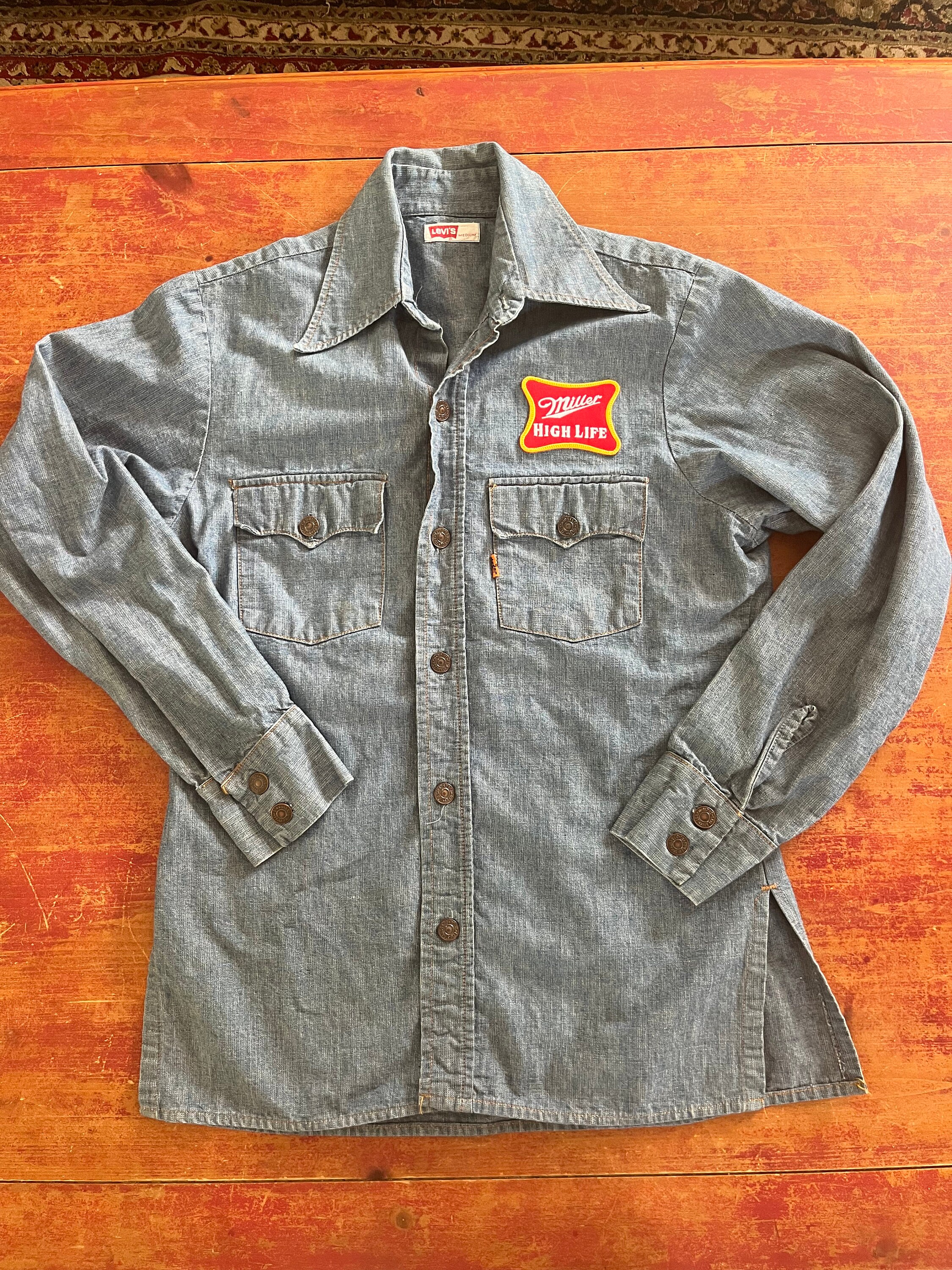 Vintage Women’s Miller High Life Beer Denim Jacket    Size Medium. Unique style Quality Brand