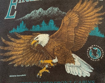 Vintage Eaglesnest Retreat Trophy Fishing Crewneck Sweatshirt Size XL Awesome Eagle Graphic