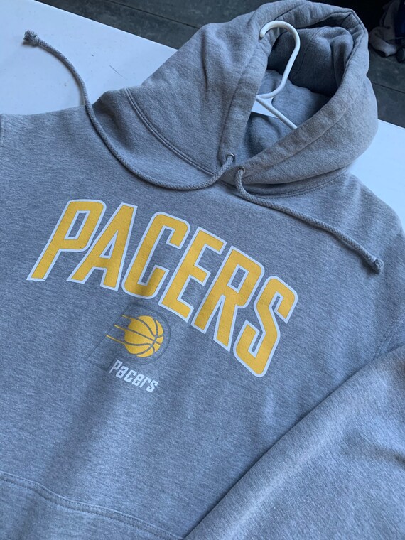 Indiana Pacers Classic Gray Hoodie Sweatshirt Siz… - image 9