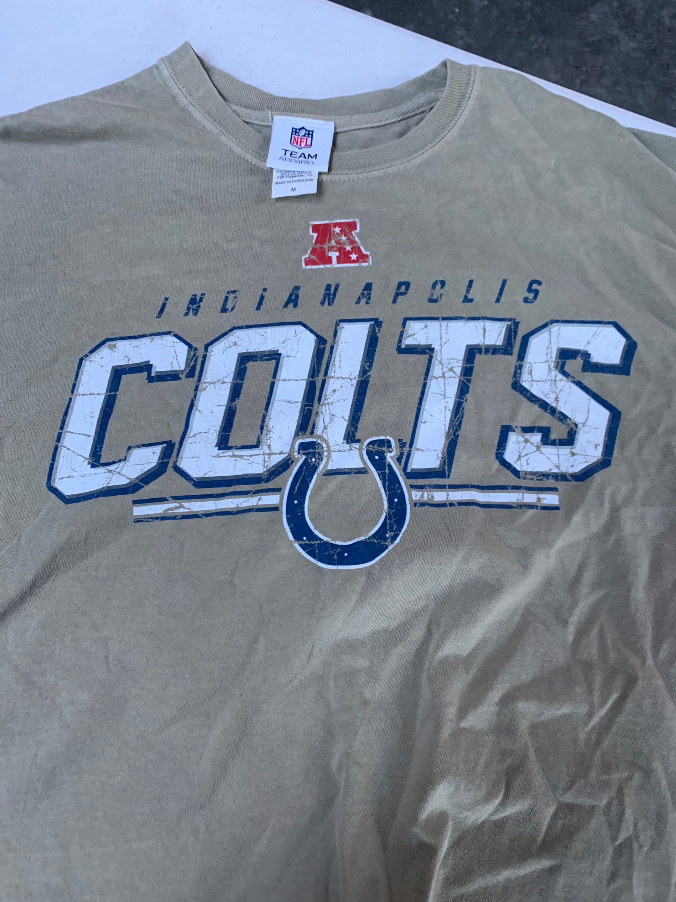 Vintage Indianapolis Colts T Shirt Size Medium Awesome Distressed