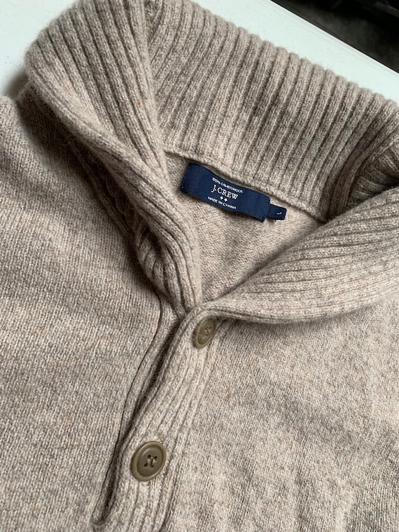 J Crew 100 Lambswool Pullover 2 Button Sweater Light Brown Tan Cozy Winter Large Fits Medium Etsy Ireland