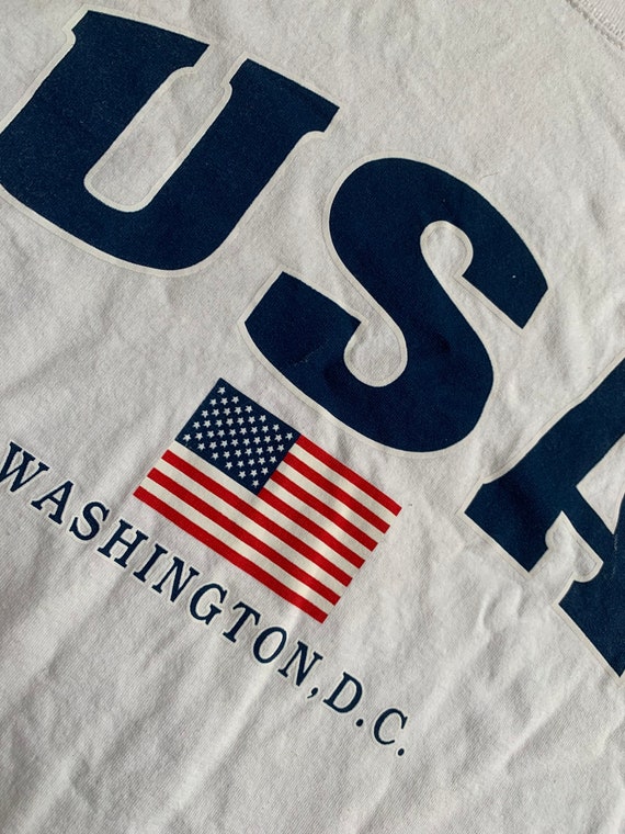 Vintage USA Washington DC American Flag T Shirt Si