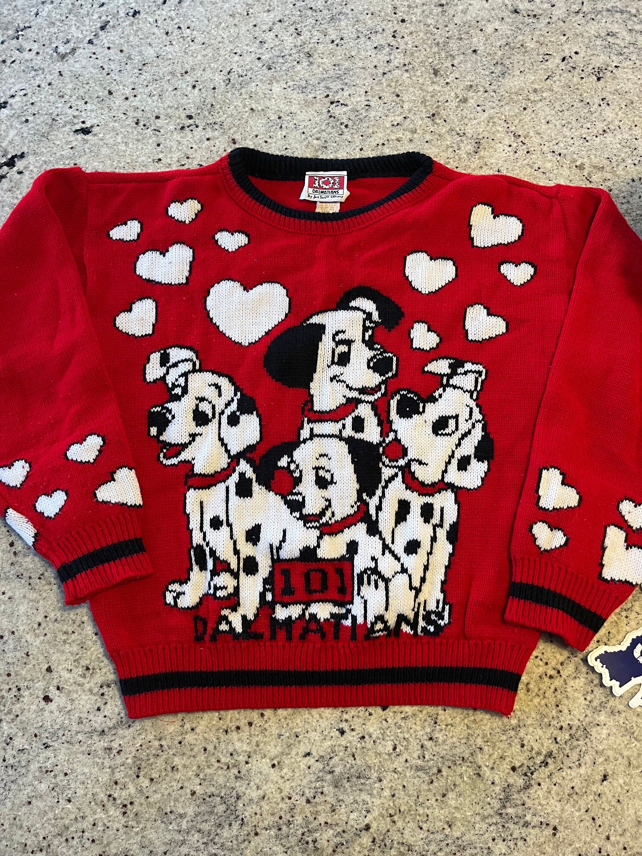 Vintage 60s or 70s Disney 101 Dalmatians Sweater Size Youth Large